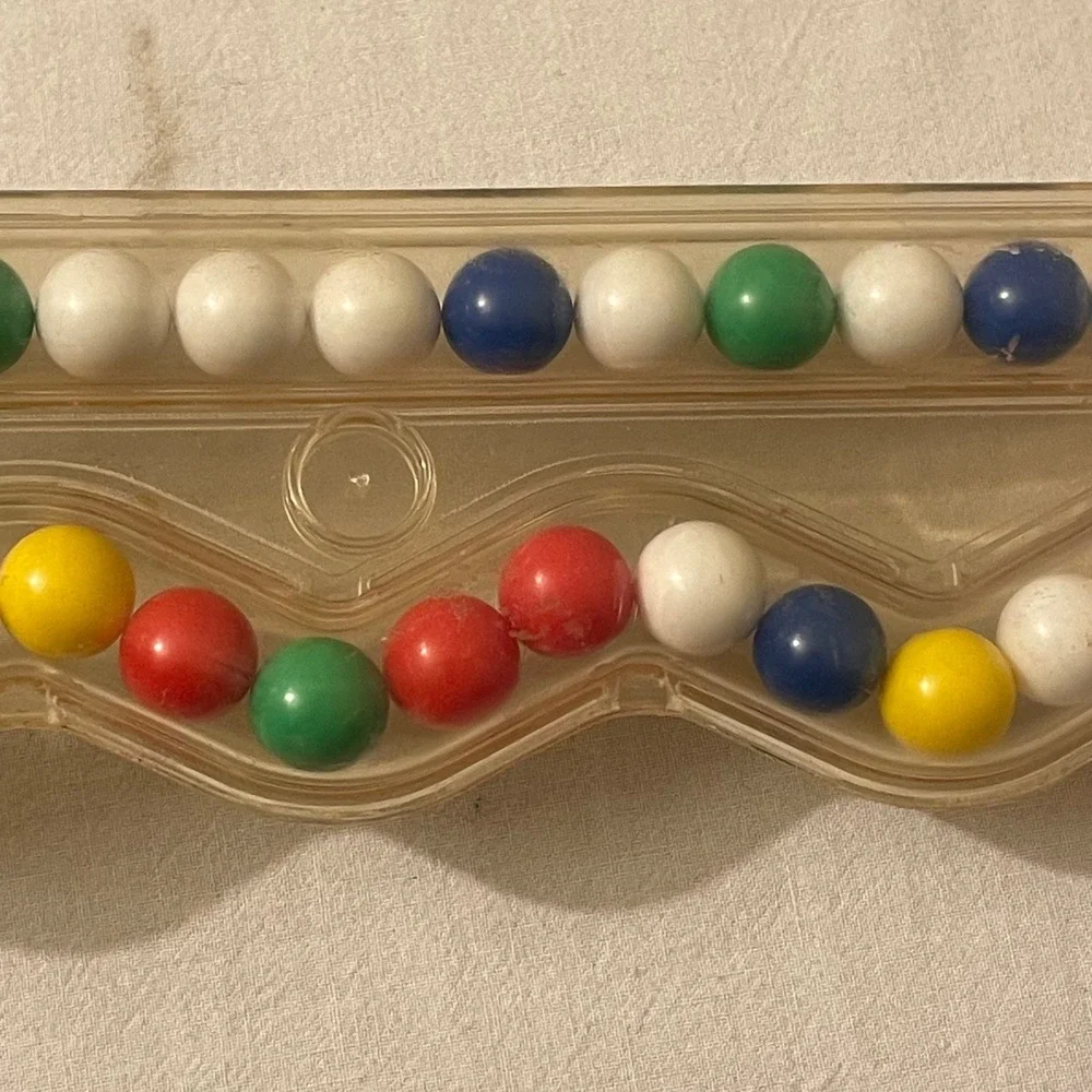 Vintage Disney Donald‎ Duck & Minnie Mouse Push Popper Toy with Beads